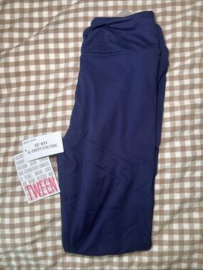 LuLaRoe Tween Navy Blue Solid Leggings